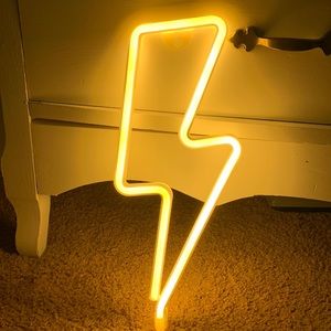 Lightning neon sign